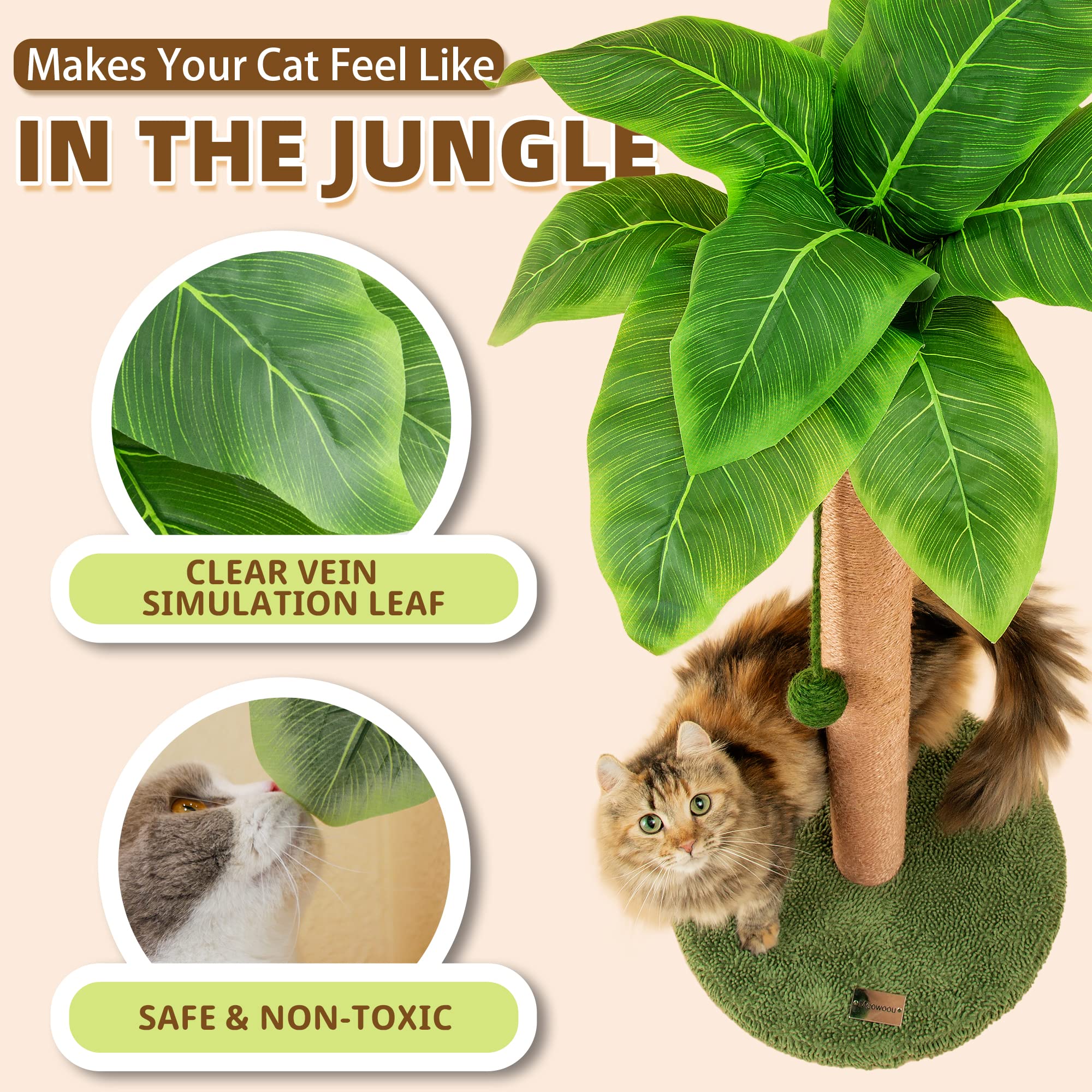 Meowoou diseño moderno complementa la decoración verde del hogar