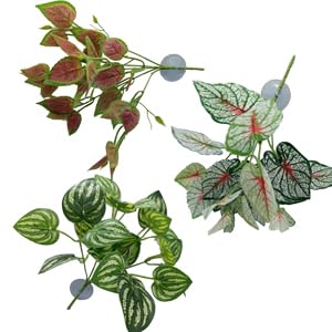 MEPHAN plantas falsas para reptiles, ideales para geckos, lagartos y serpientes