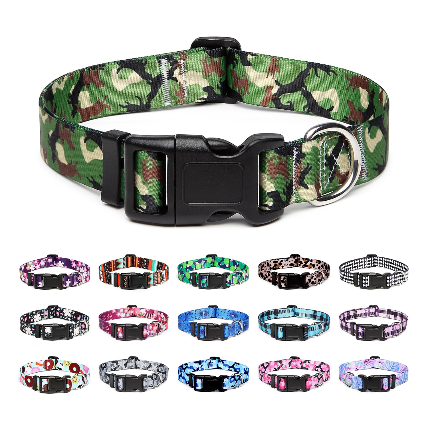 Mercano collar ajustable con patrones tribales para perros, cómodo y seguro