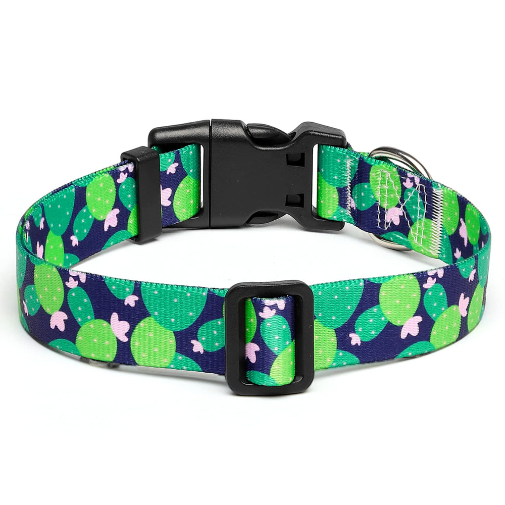 Collar Mercano con diseño cactus, nylon suave para perros activos