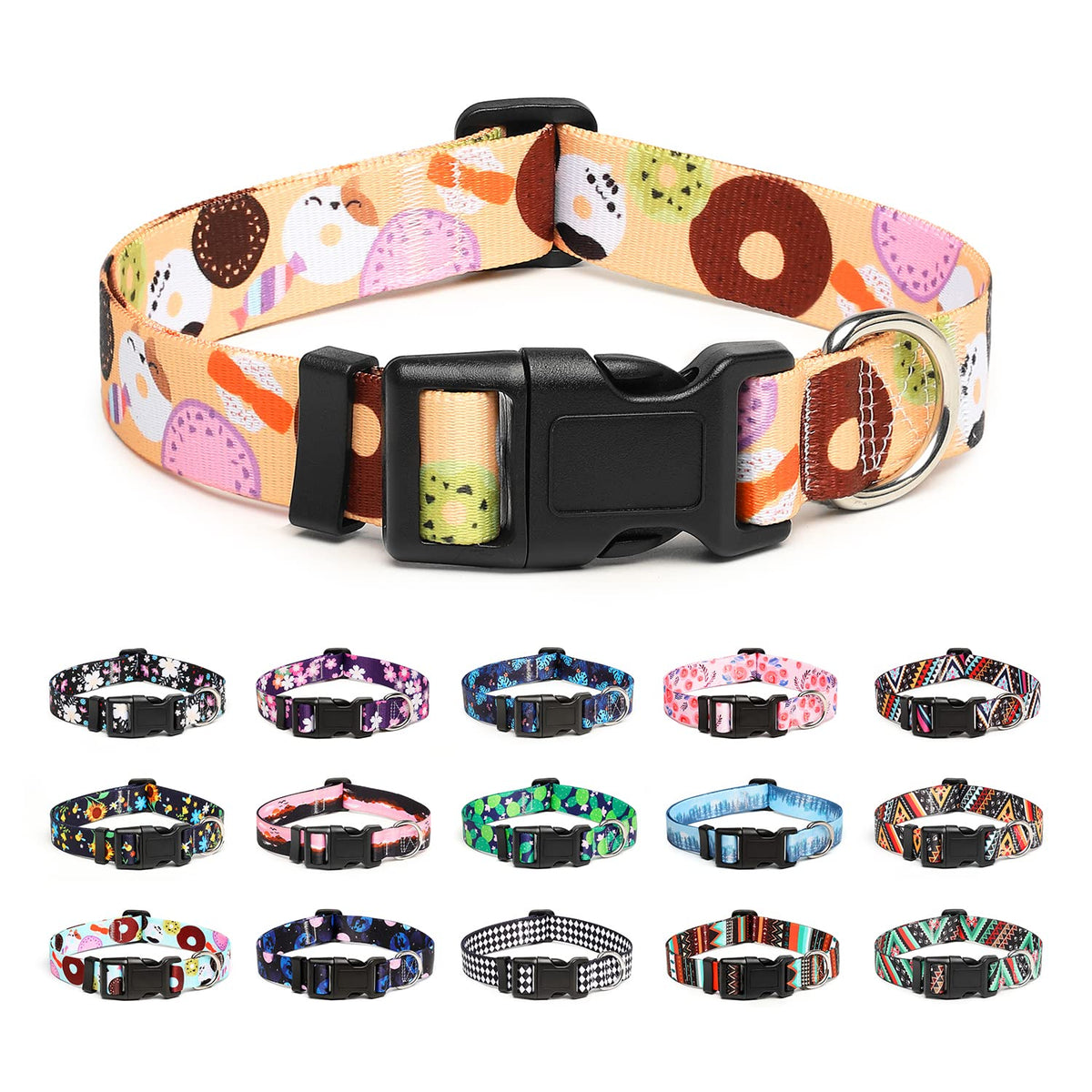 Mercano collar para perros con diseño tribal floral, cómodo para paseos diarios.