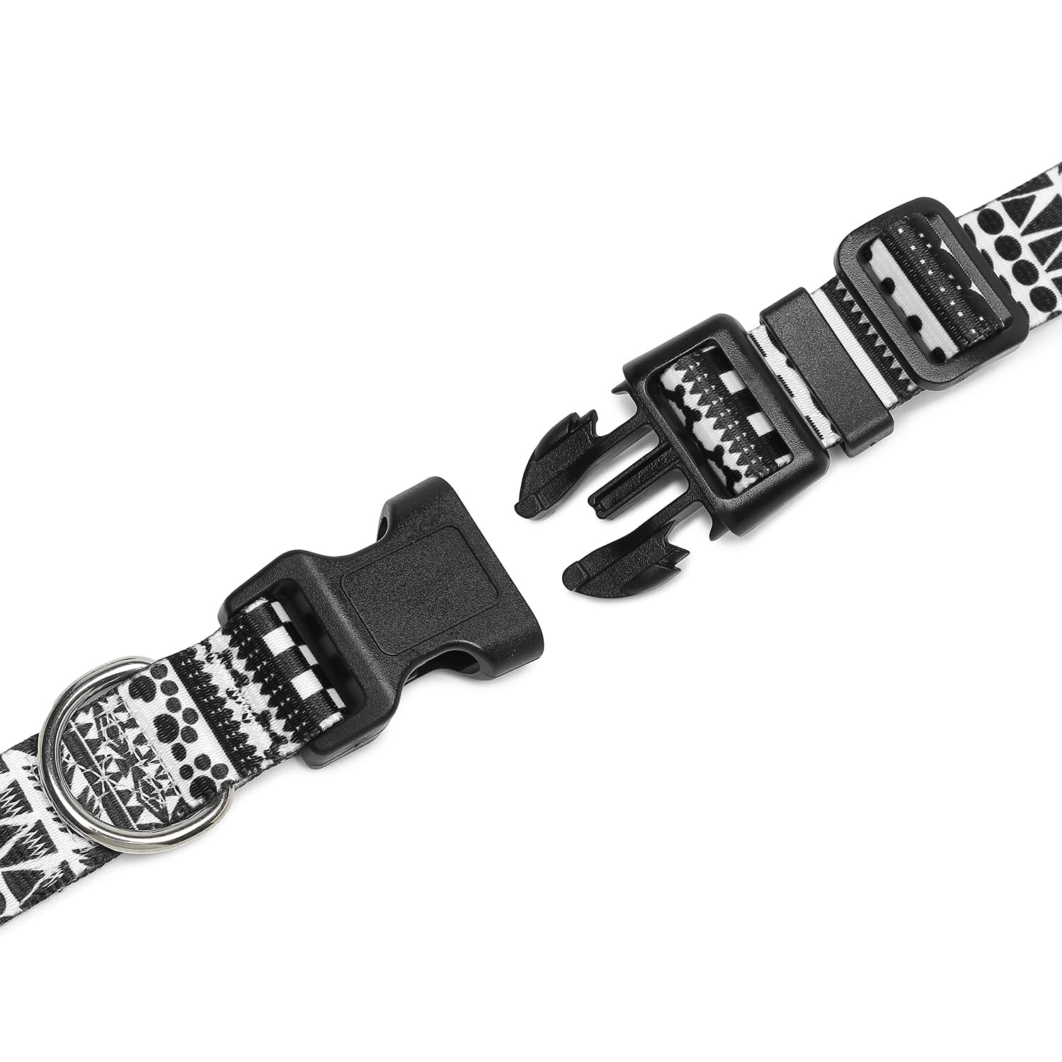 Mercano collar con diseño floral tribal, ideal para estilo y seguridad.