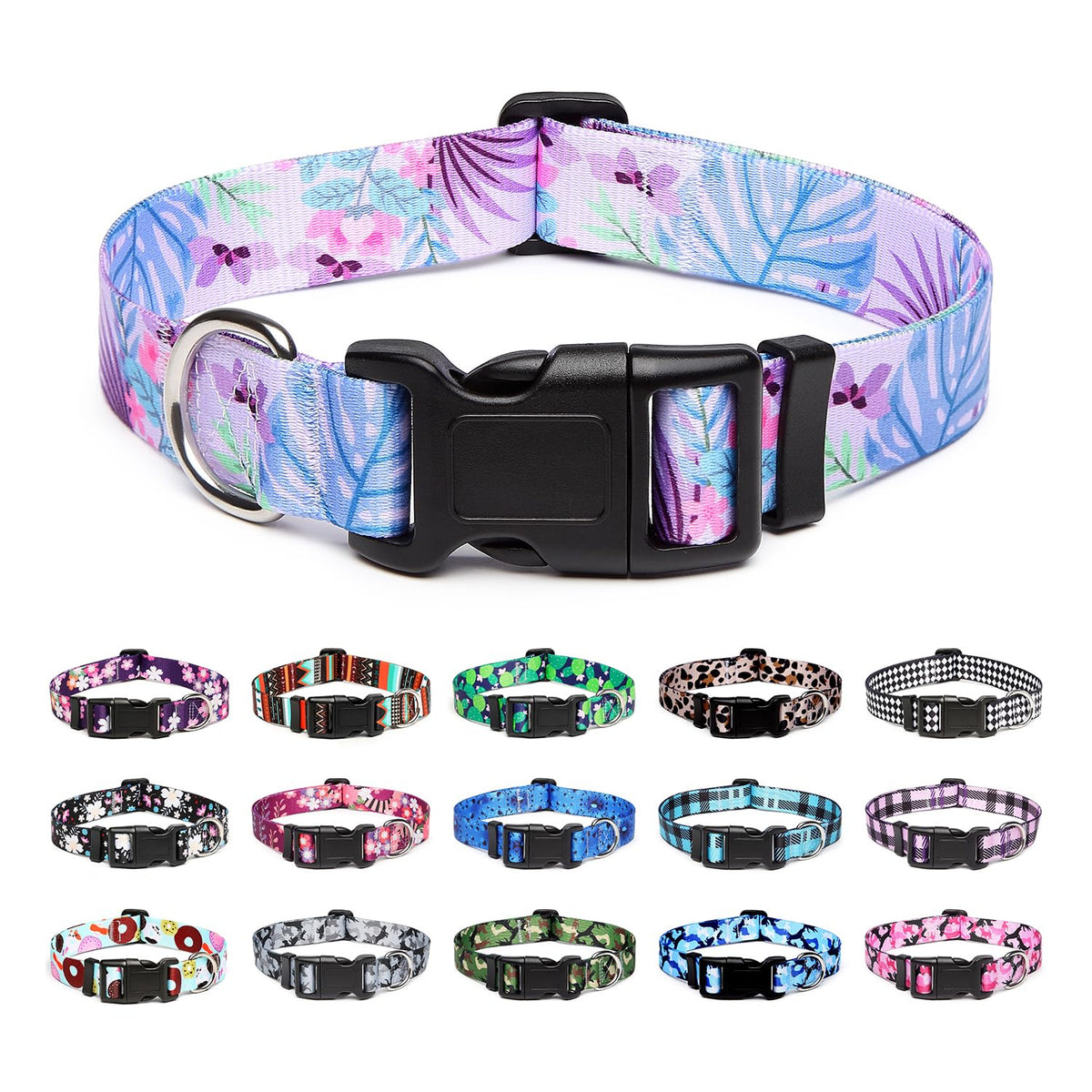 Collar Mercano con patrones florales tribales, cómodo para paseos diarios