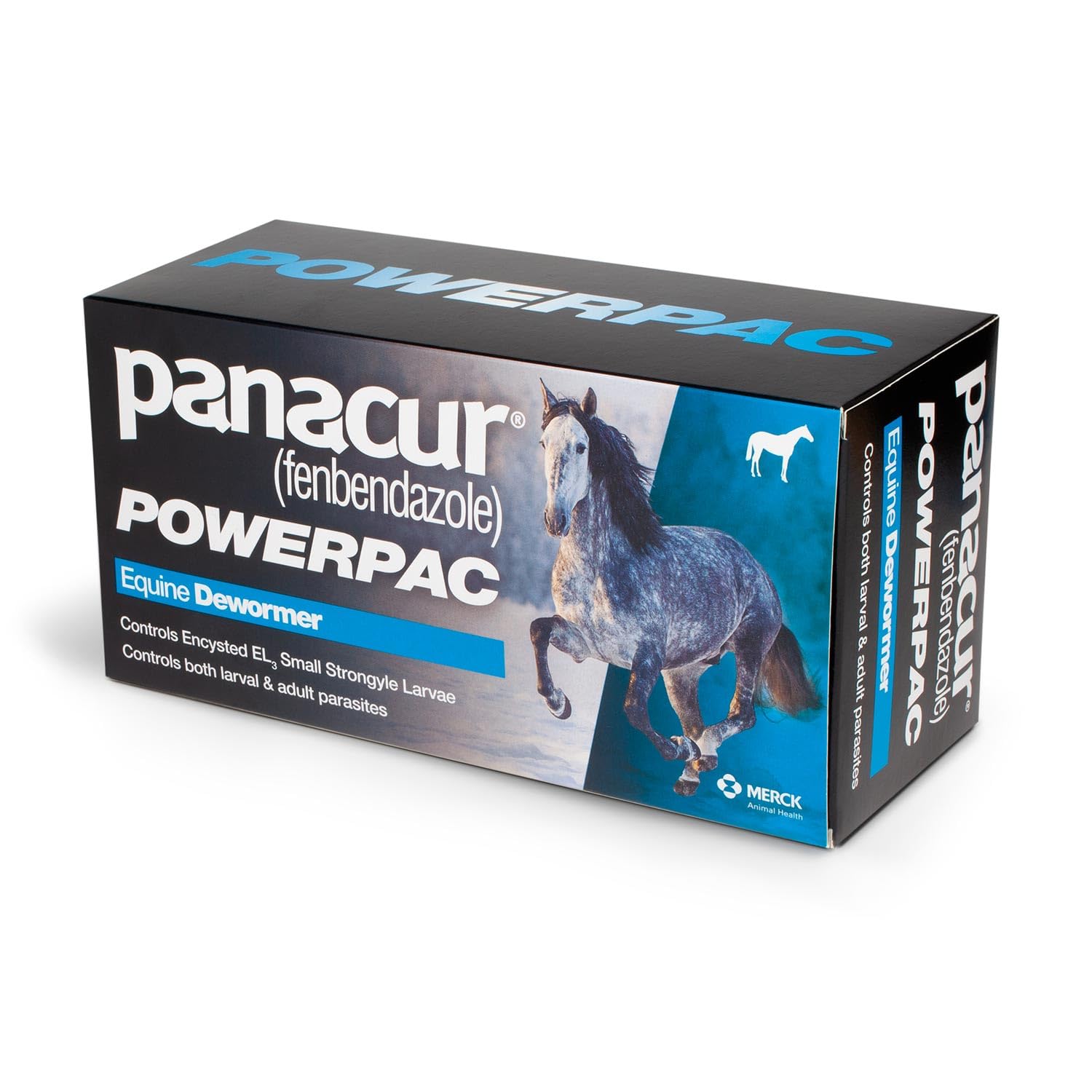 Aplicador Panacur Powerpac facilita dosificación precisa en caballos.
