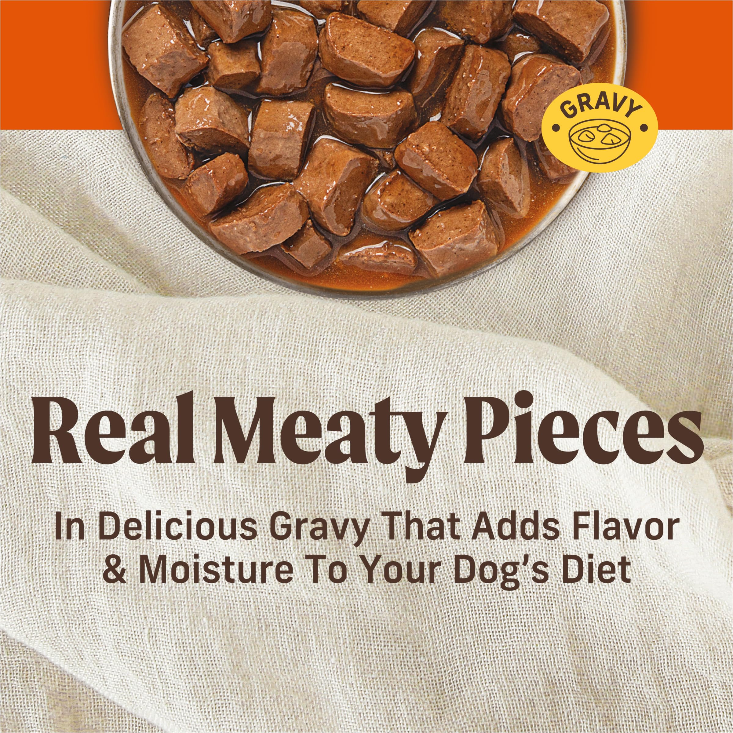 Merrick, bistec real en lata, aporta proteína de calidad para músculos.