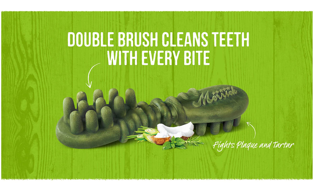 Merrick Fresh Kisses: aroma mentolado para un aliento más fresco tras cada mordida.