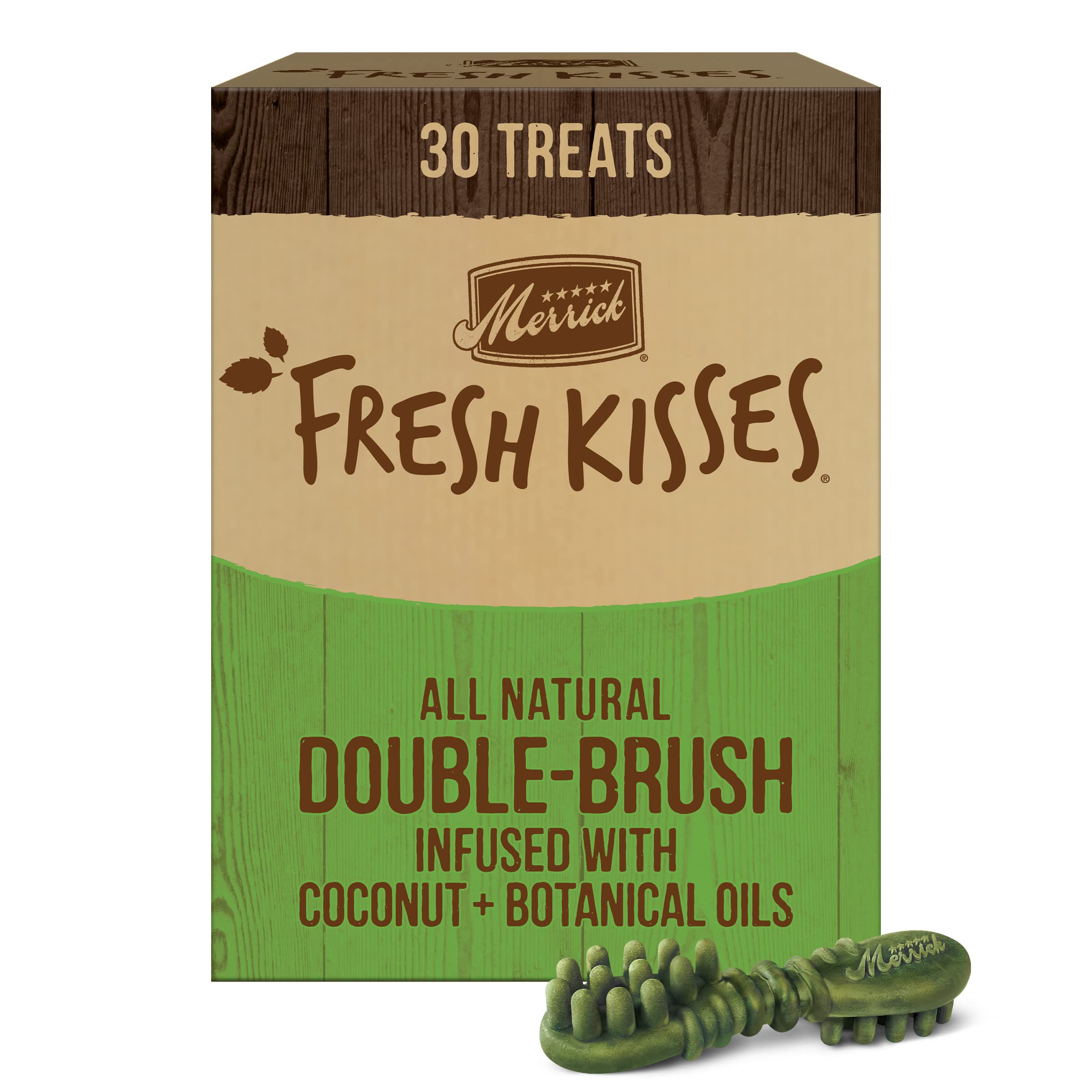 Merrick Fresh Kisses: hueso dental natural con coco para perros medianos