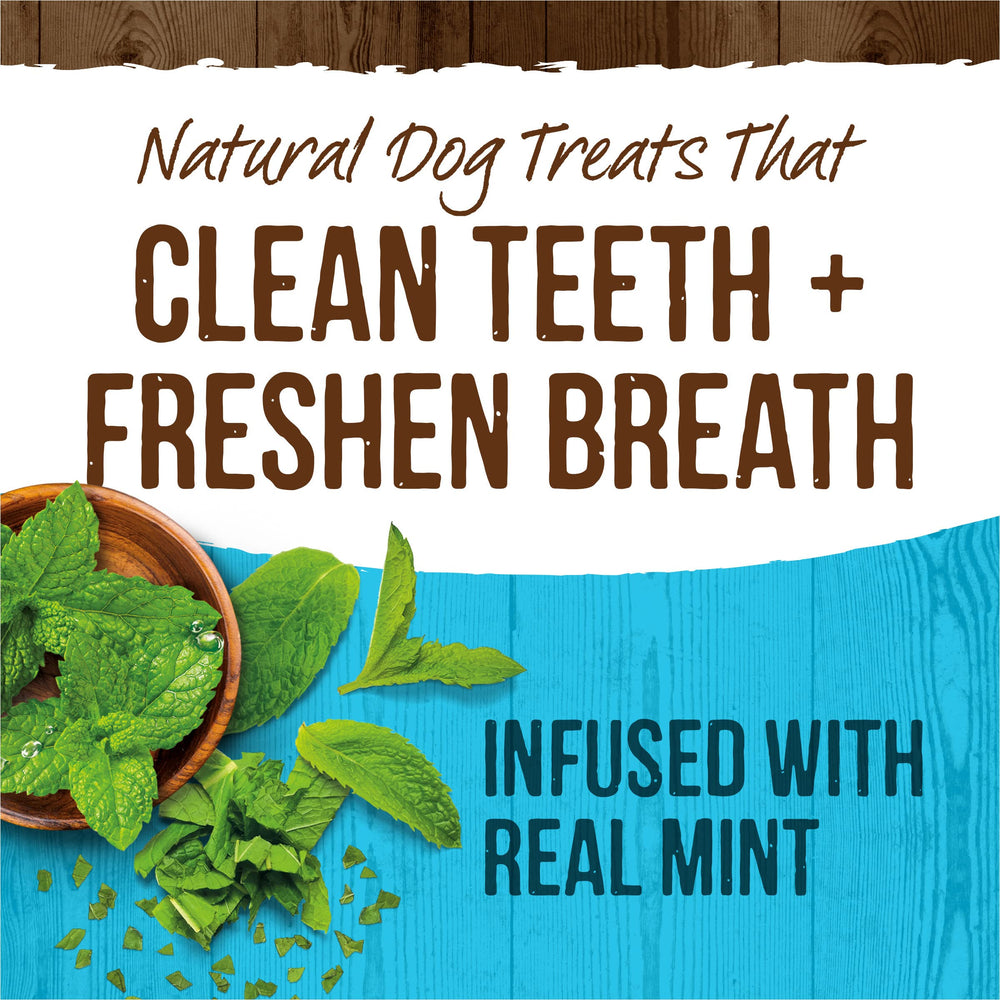 Merrick Fresh Kisses infusión de menta real para aliento más fresco durante la masticación
