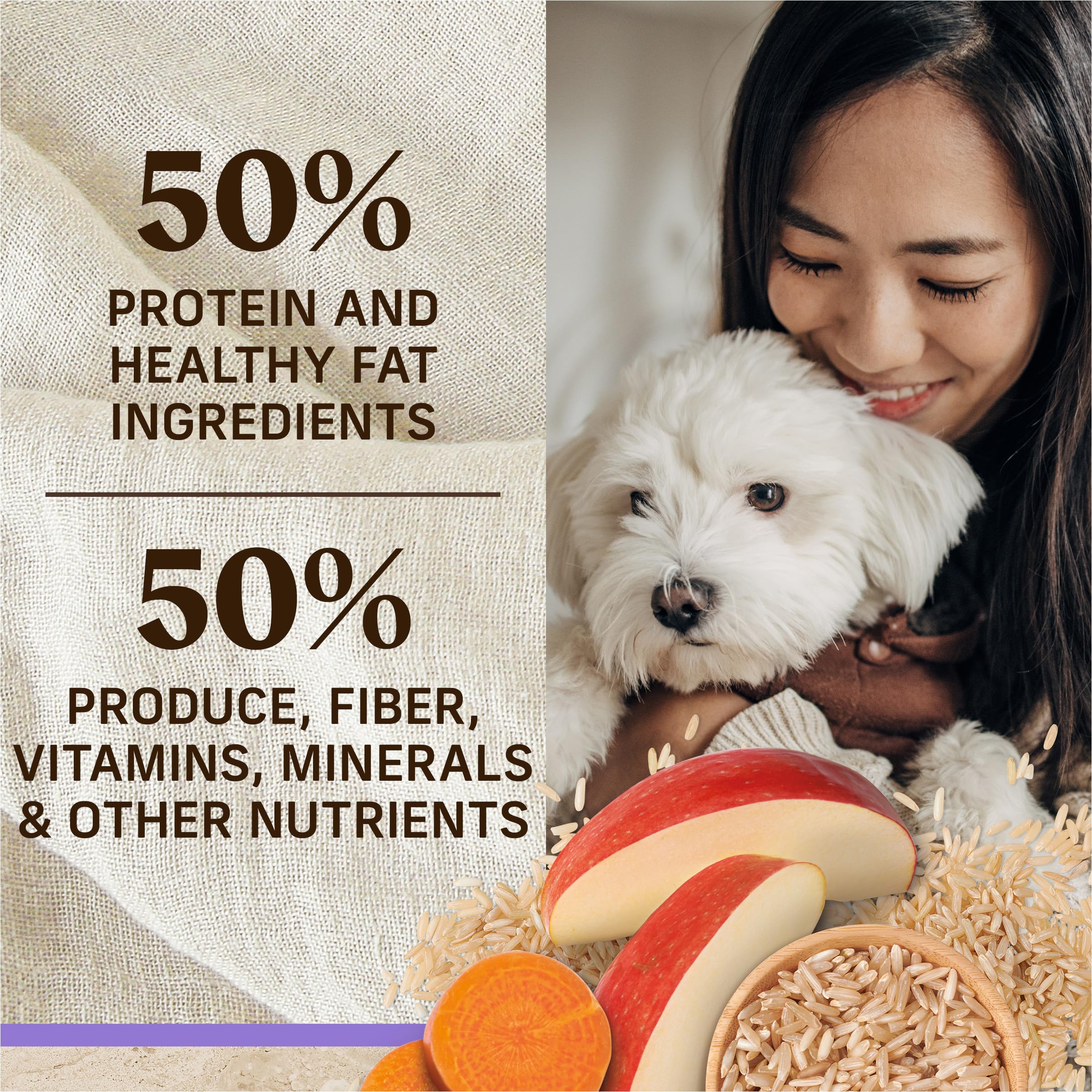 Merrick Healthy Grains para cachorros, glucosamina y condroitina para articulaciones.