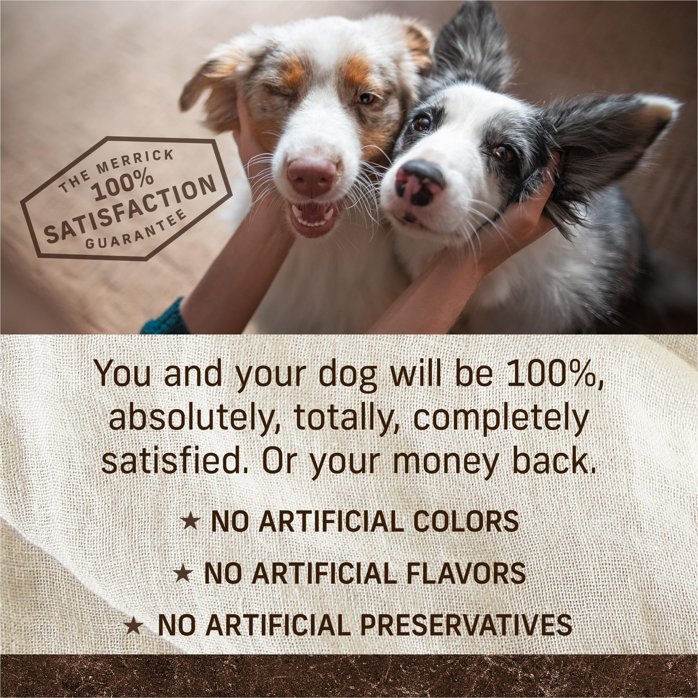 Merrick Healthy Grains para cachorros, ácidos Omega favorecen piel y pelaje.