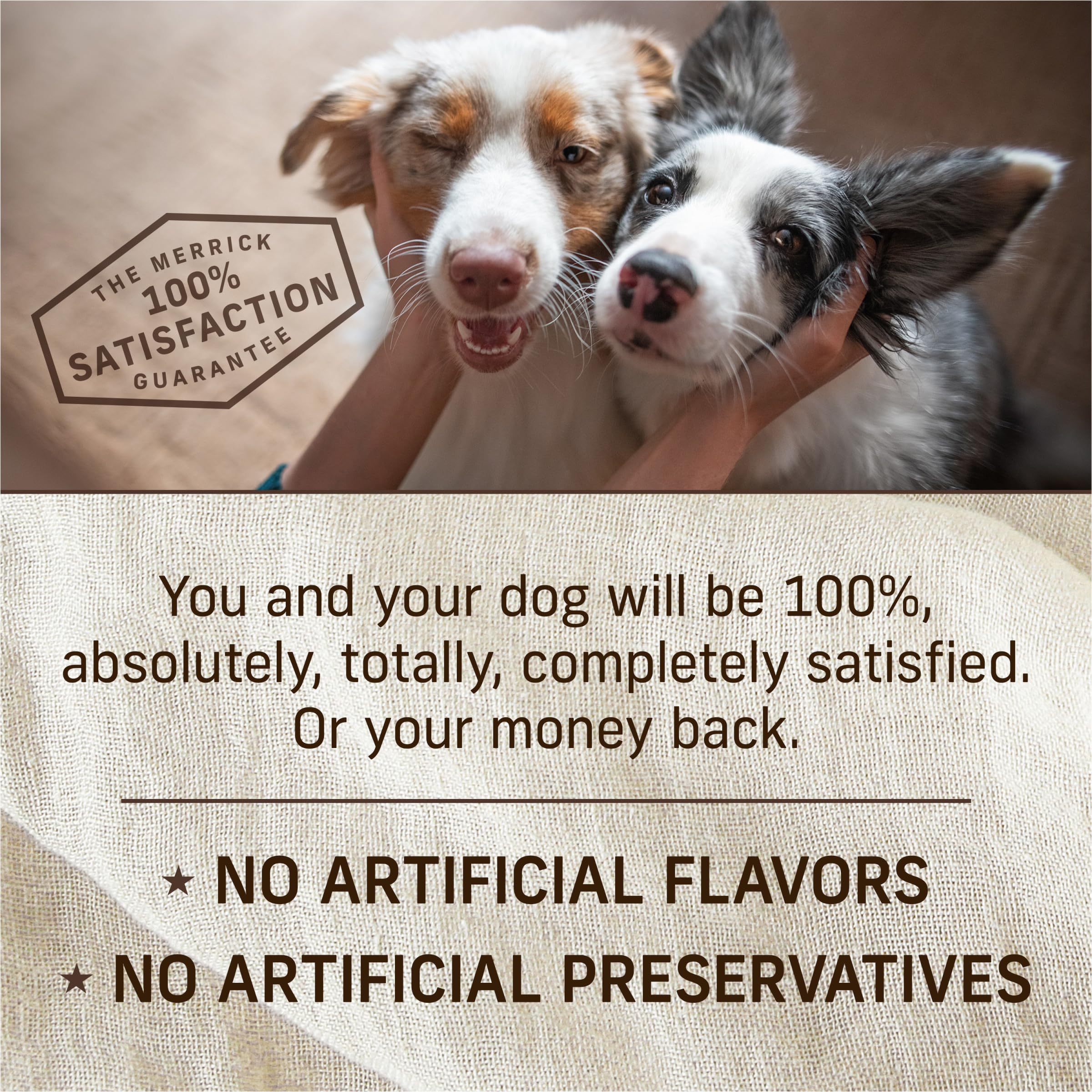 Merrick platillo suave cachorro lata, textura tierna para cachorros jóvenes.