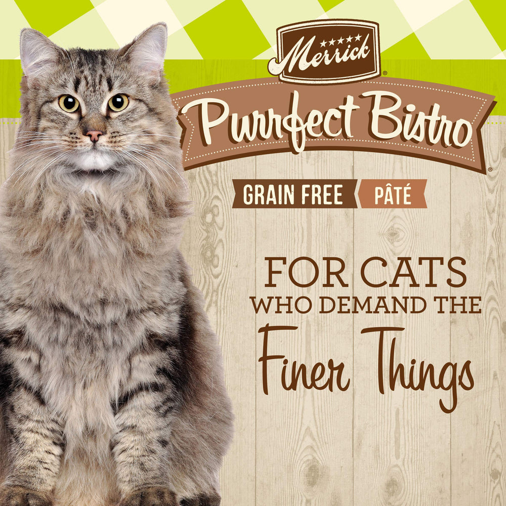 Merrick Purrfect Bistro: sin granos, opción natural para gatos adultos.