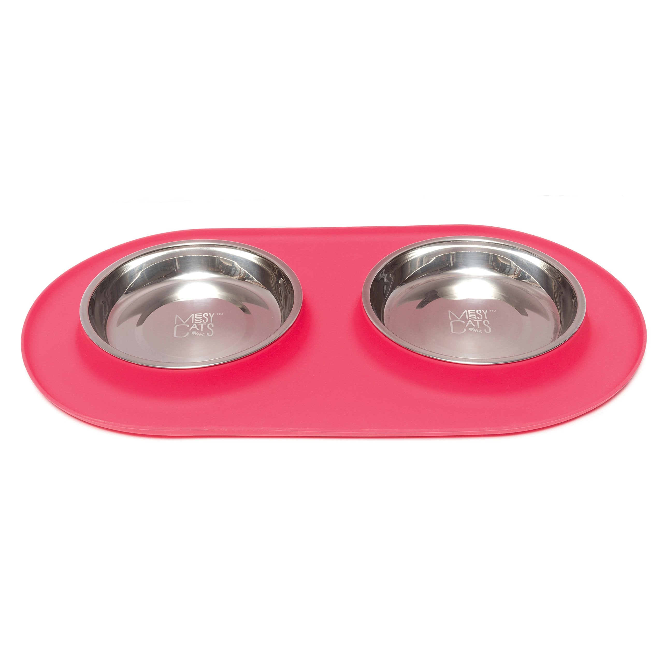Base de silicona antideslizante de Messy Cats para una estación de comida estable.