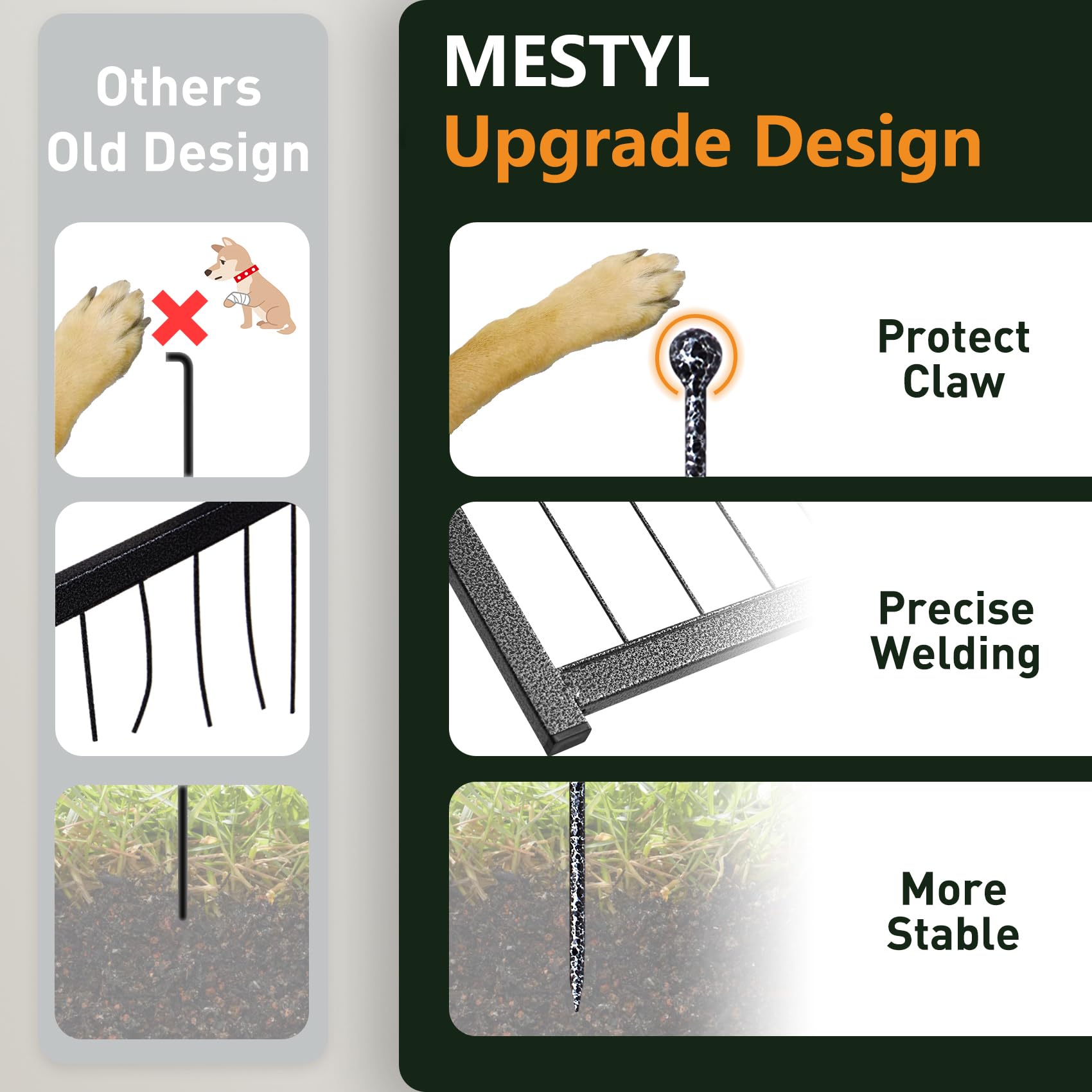 Jaula mestyl para perros, ideal para uso exterior e interior, espacio adaptable.