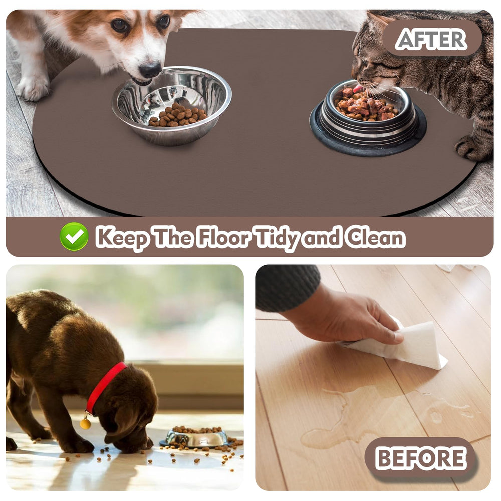METEOROCK Alfombra para gatos en varios tamaños, se adapta a comederos dobles.
