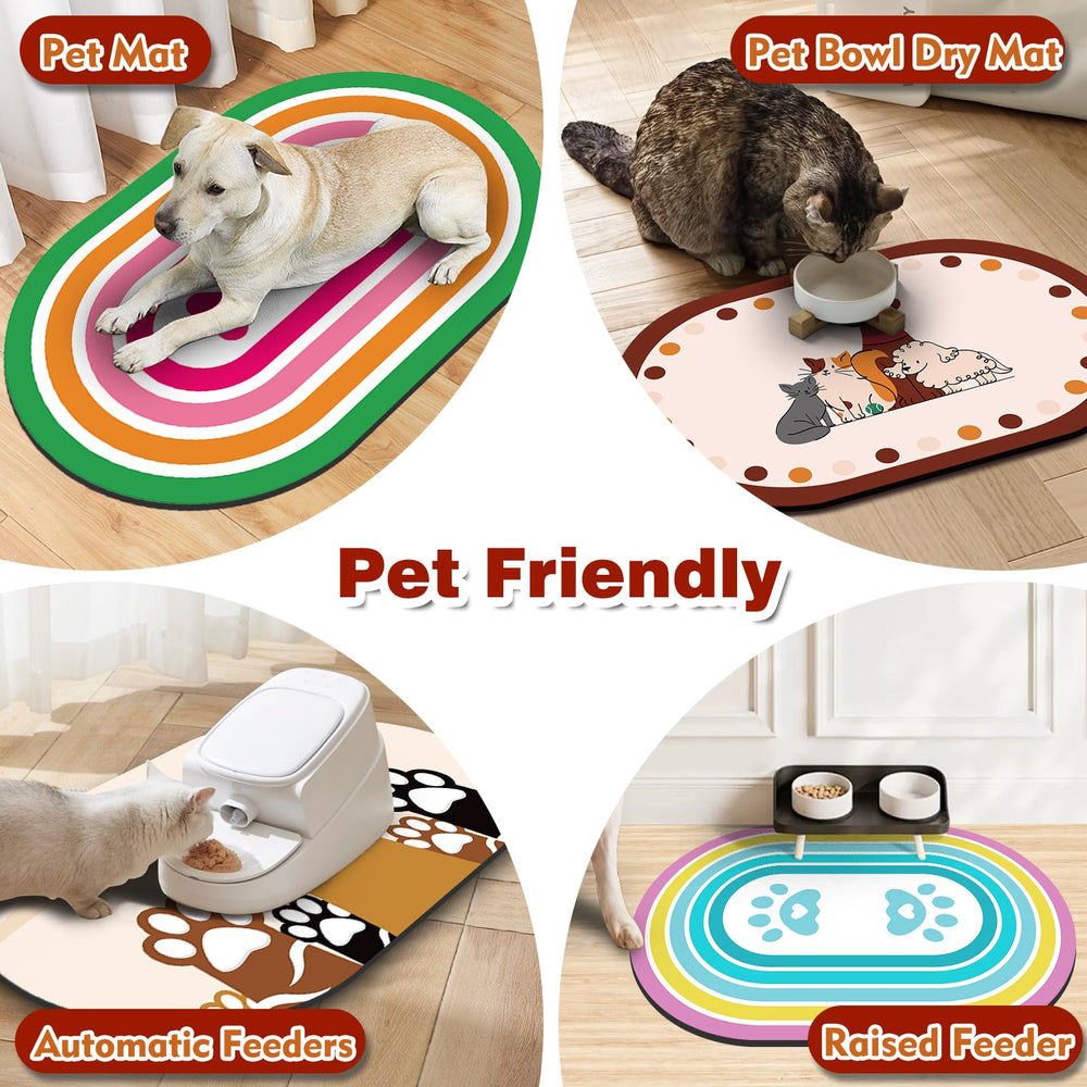 METEOROCK proteccion-suelo-tapete-alimento-perros mantiene superficies secas.