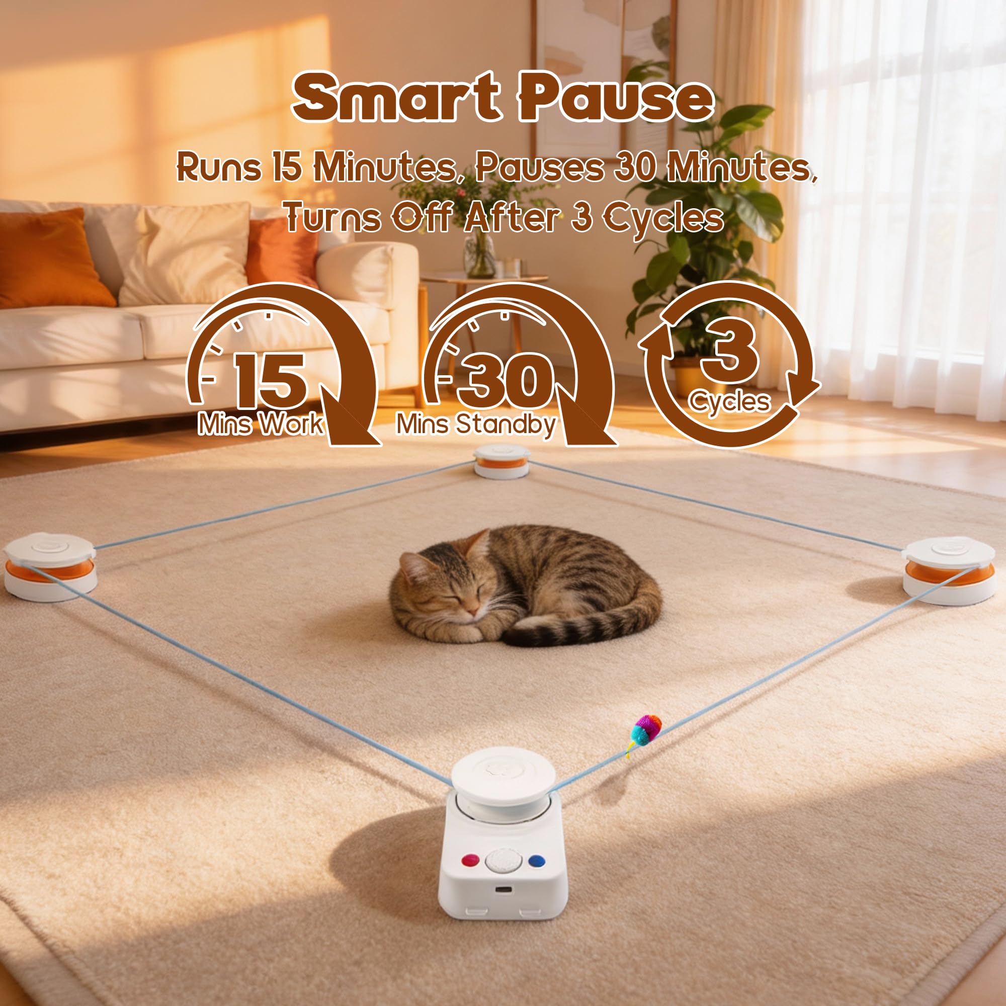 Metiya juguete interactivo para gatos, obstáculos interiores para ampliar la zona de juego.