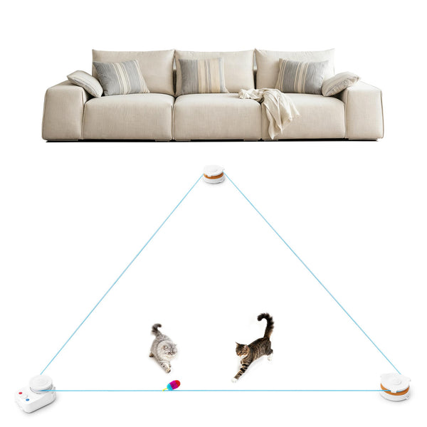 metiya Juguete interactivo para gatos: automovimiento para interior que fomenta el ejercicio diario.