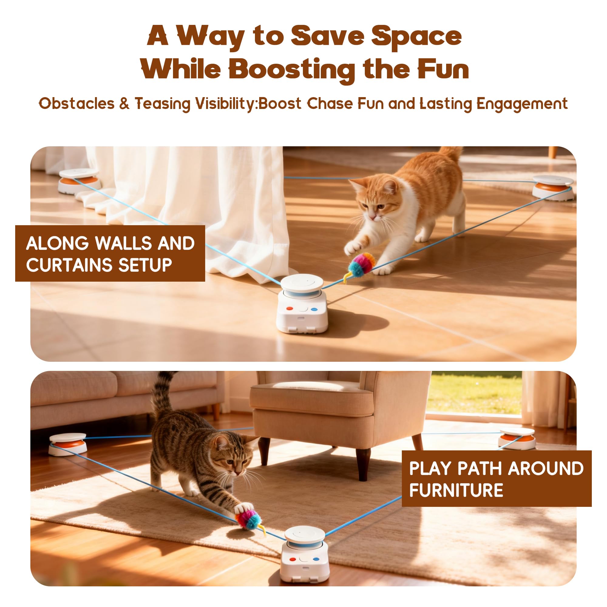 metiya Juguete interactivo para gatos: estimulación de caza que despierta instintos en interiores.