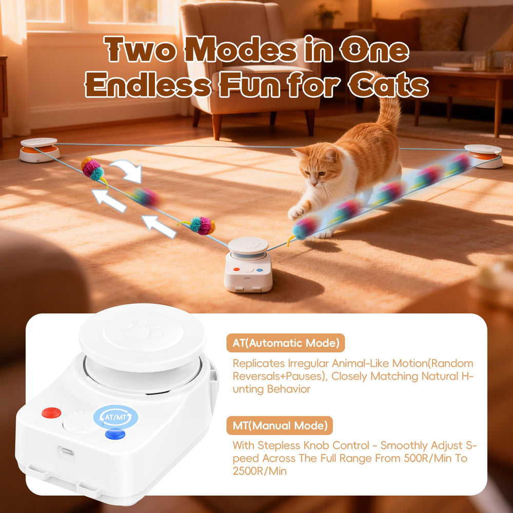 metiya Juguete interactivo para gatos: obstaculos personalizables para ampliar la ruta de juego.