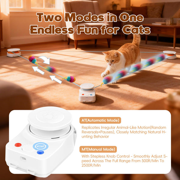 metiya Juguete interactivo para gatos: obstaculos personalizables para ampliar la ruta de juego.
