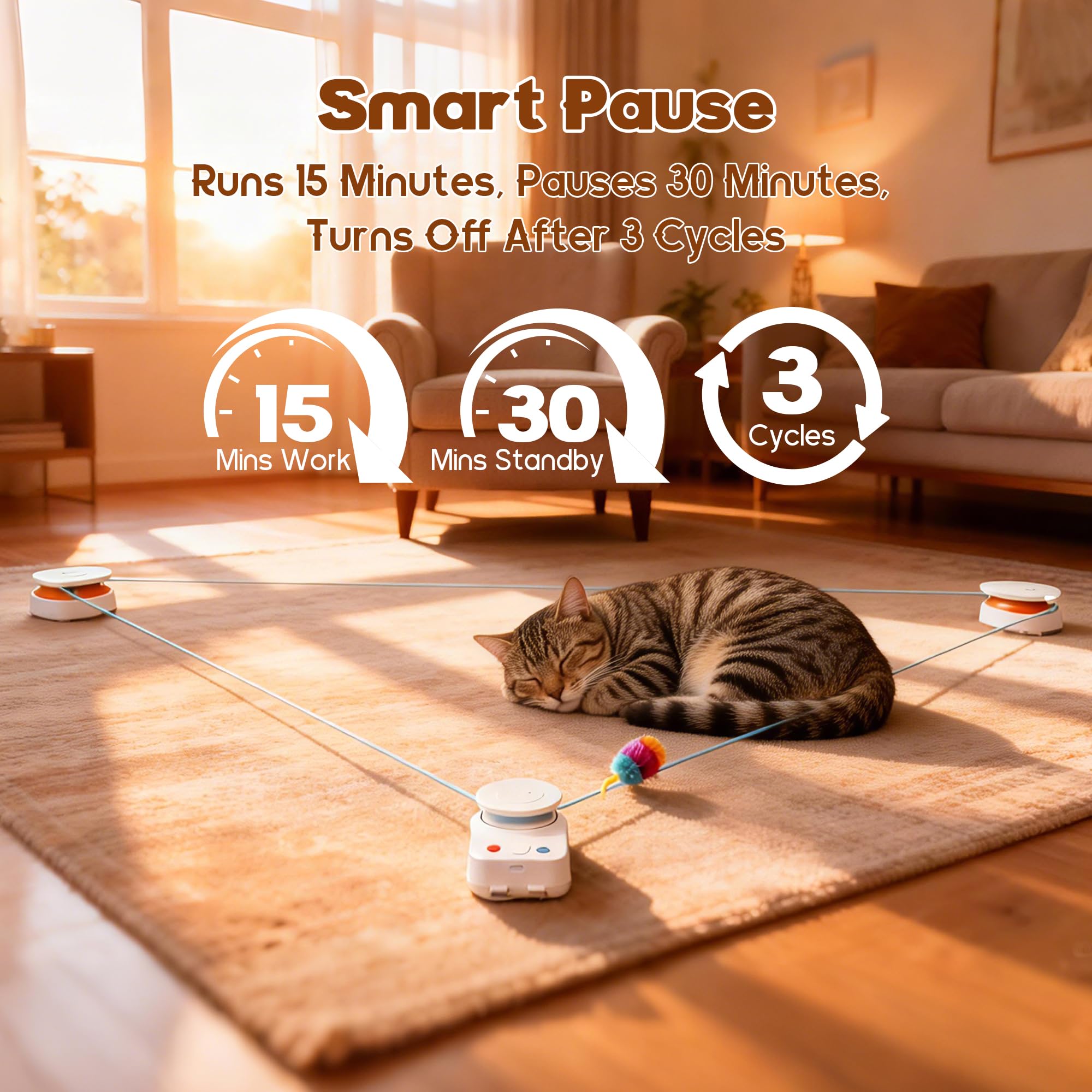 metiya Juguete interactivo para gatos: ruta jugable ajustable para adaptar a tu espacio.