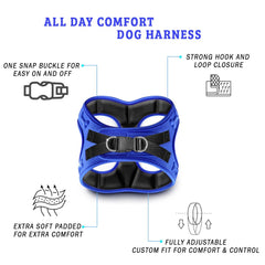Arnés Metric USA Comfort Fit con doble anillo para control y paseo.