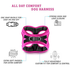 Metric USA Comfort Fit, dos puntos de enganche para correa, control versátil.