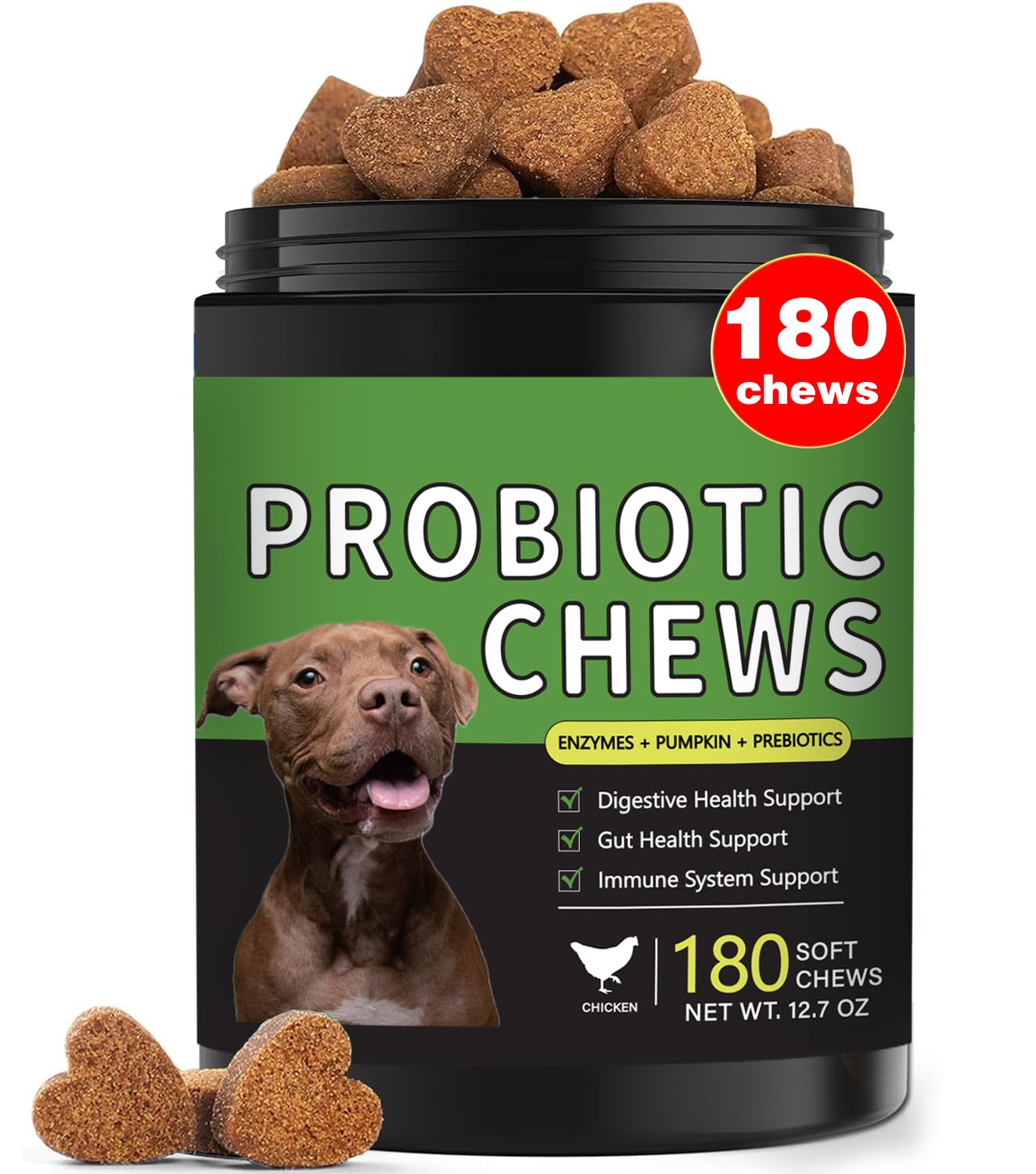 Meukgag Probiotics para perros, bocado digestivo que favorece la digestión.