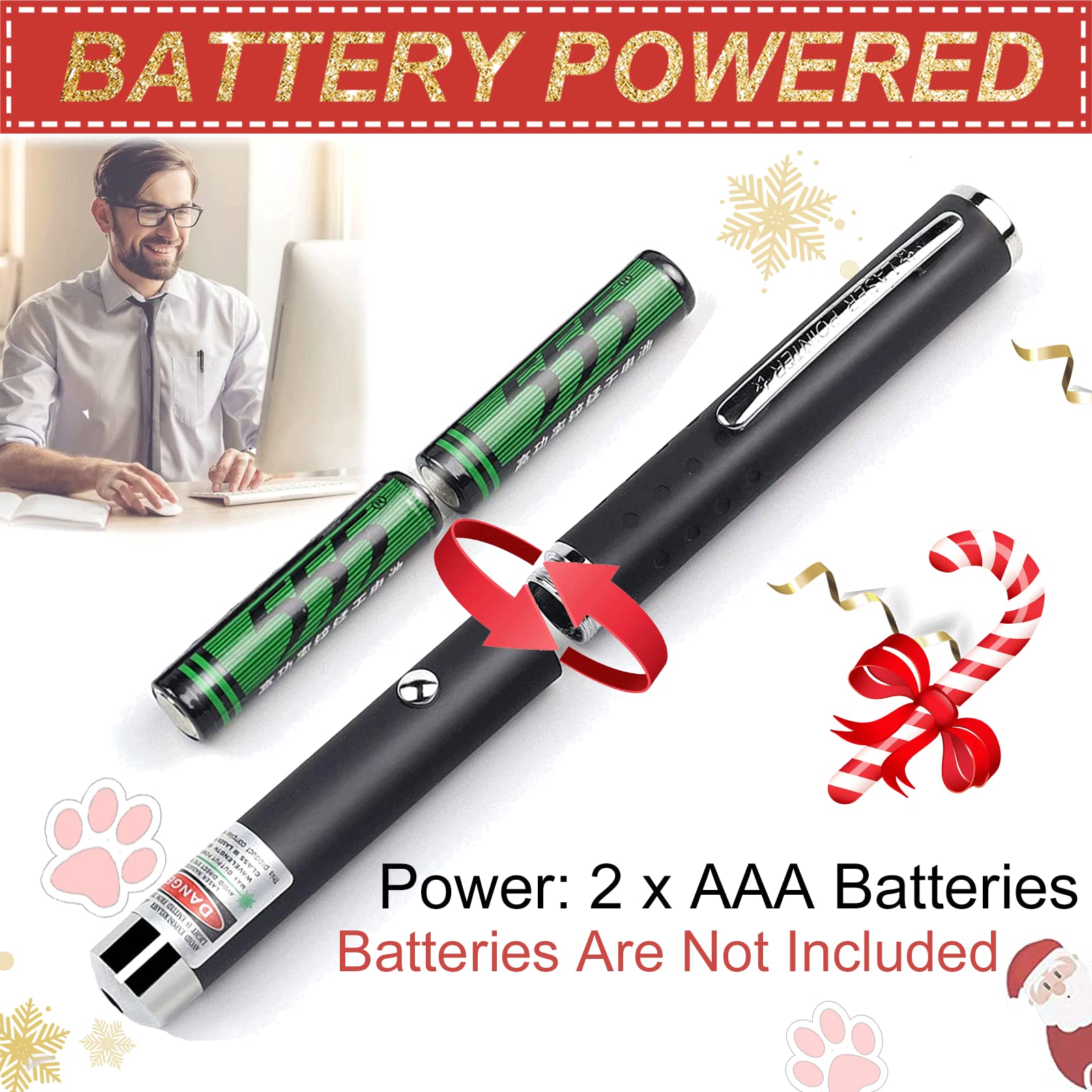 MEUSNO puntero láser para gatos, rojo, fomenta ejercicio y diversión.