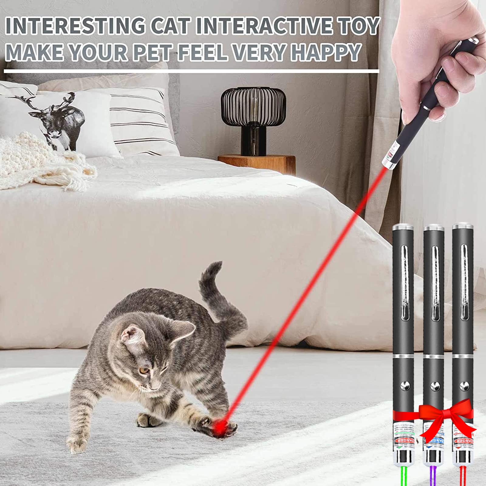 MEUSNO puntero láser para gatos, detalle de durabilidad del material.