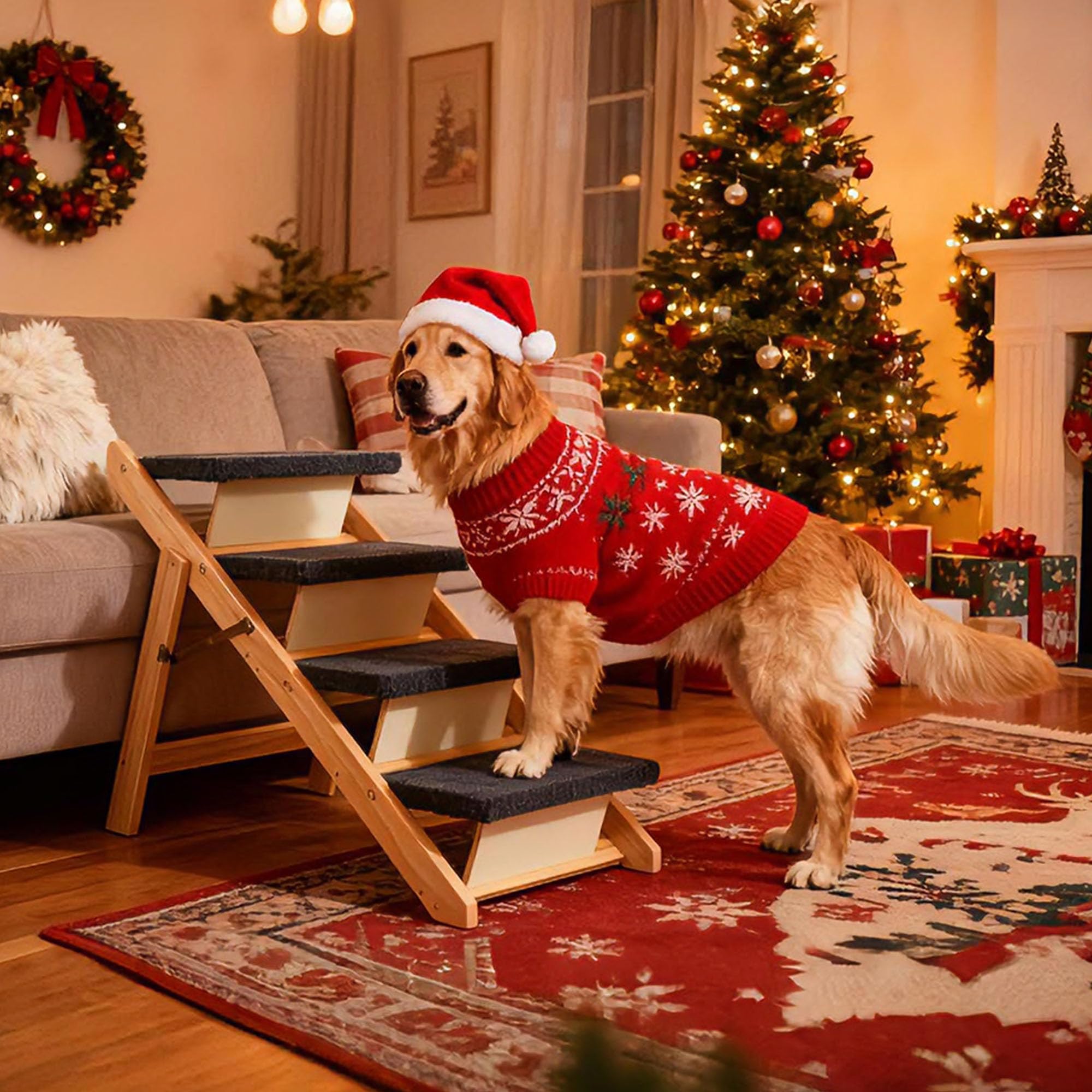 MEWANG escalera para camas altas, ideal para perros pequeños y gatos