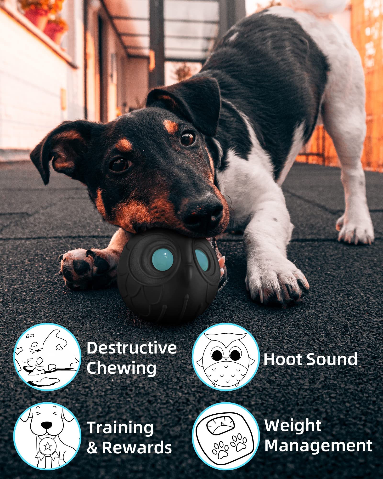 Bola risueña de Mewlmart, sonido atractivo que capta la atención del perro.