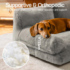 Sofá MEWOOFUN para gatos con felpa suave ideal para siestas