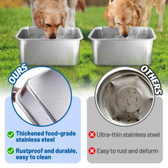 MEWTOGO bebedero de acero inoxidable duradero y seguro para agua limpia