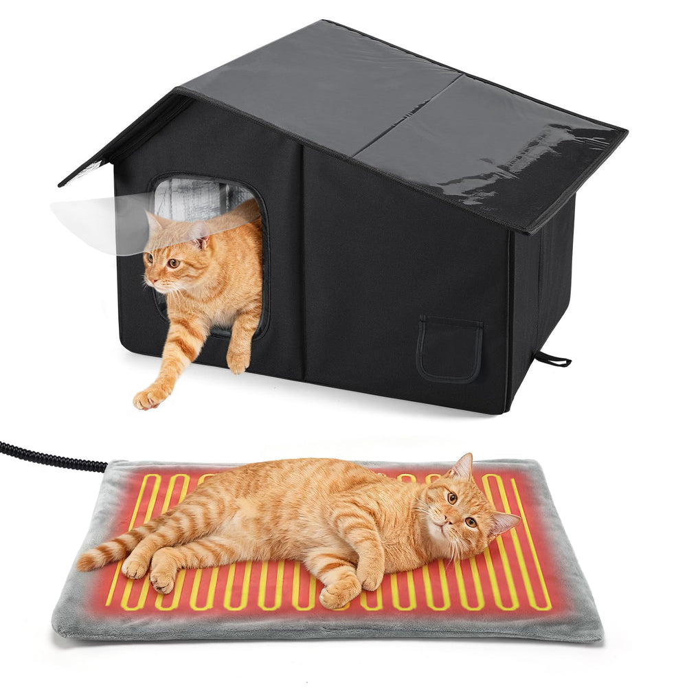 Casa para gatos MEWTOGO exterior aislada para refugio al aire libre