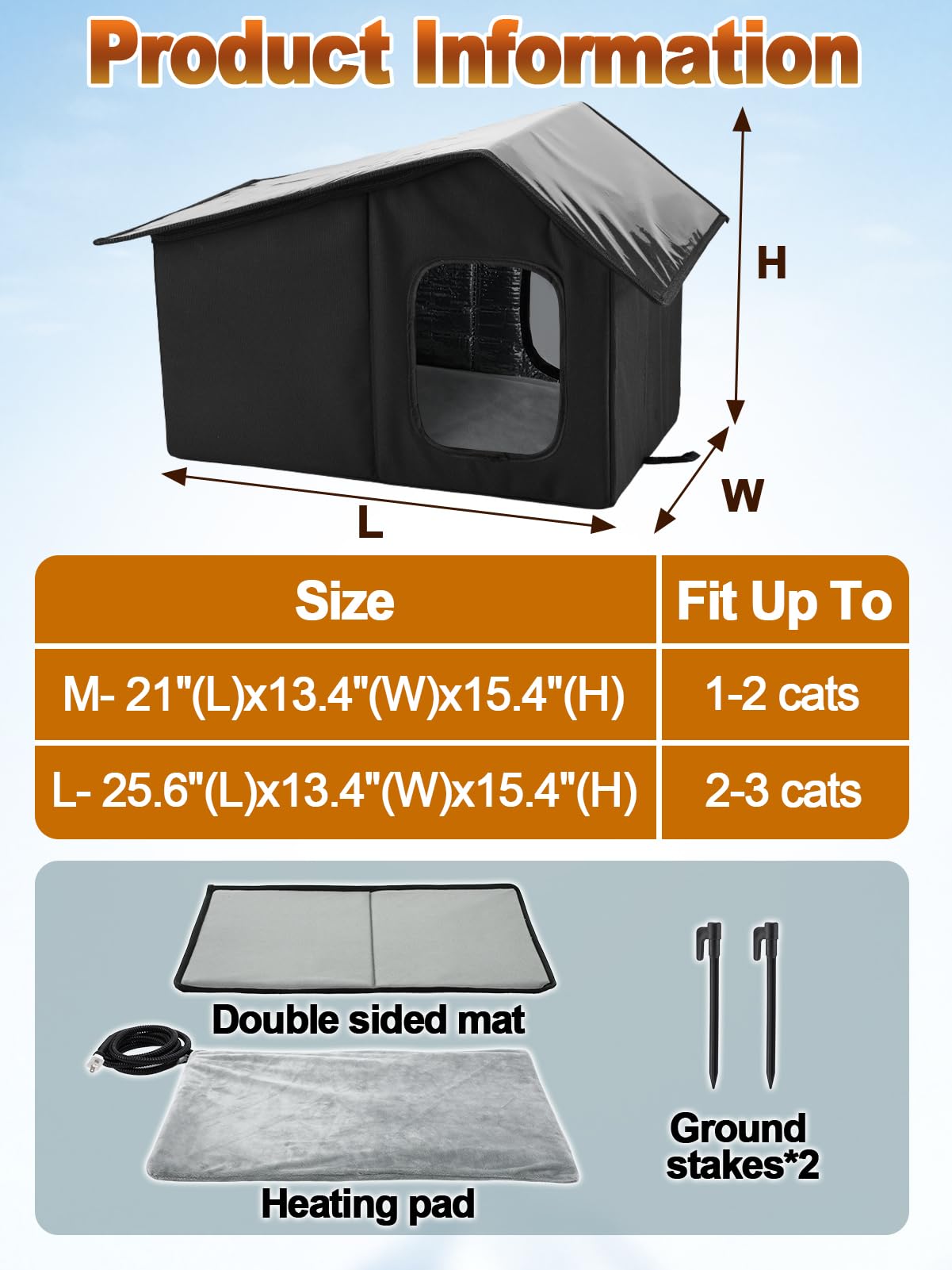 MEWTOGO casa para gatos exterior refugio resistente