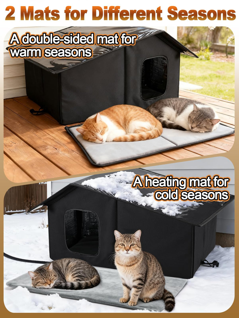 MEWTOGO caja para gatos dimensiones 65x34x39 cm para exterior.