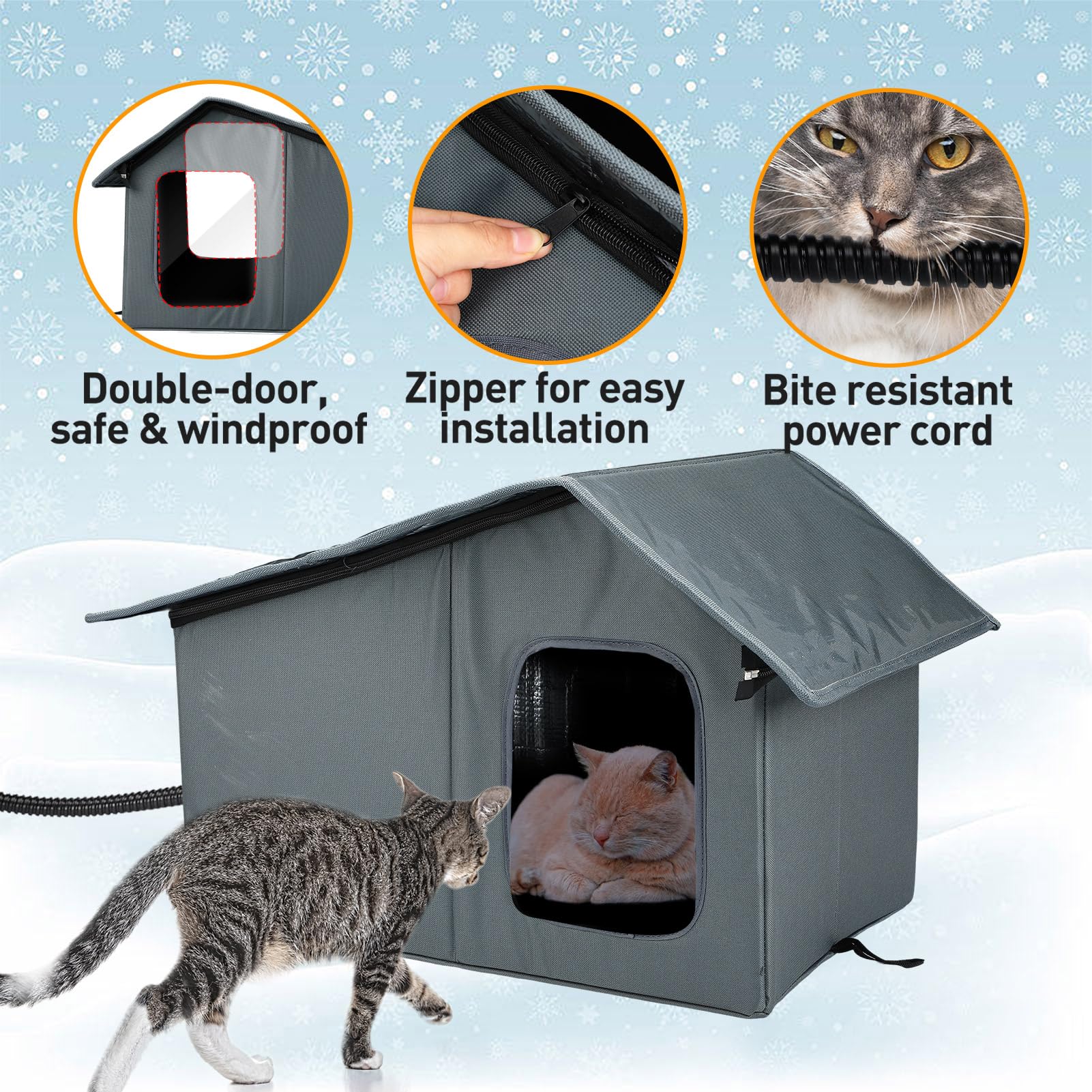 MEWTOGO piso-calentador-25W superficie cálida para gatos en días fríos
