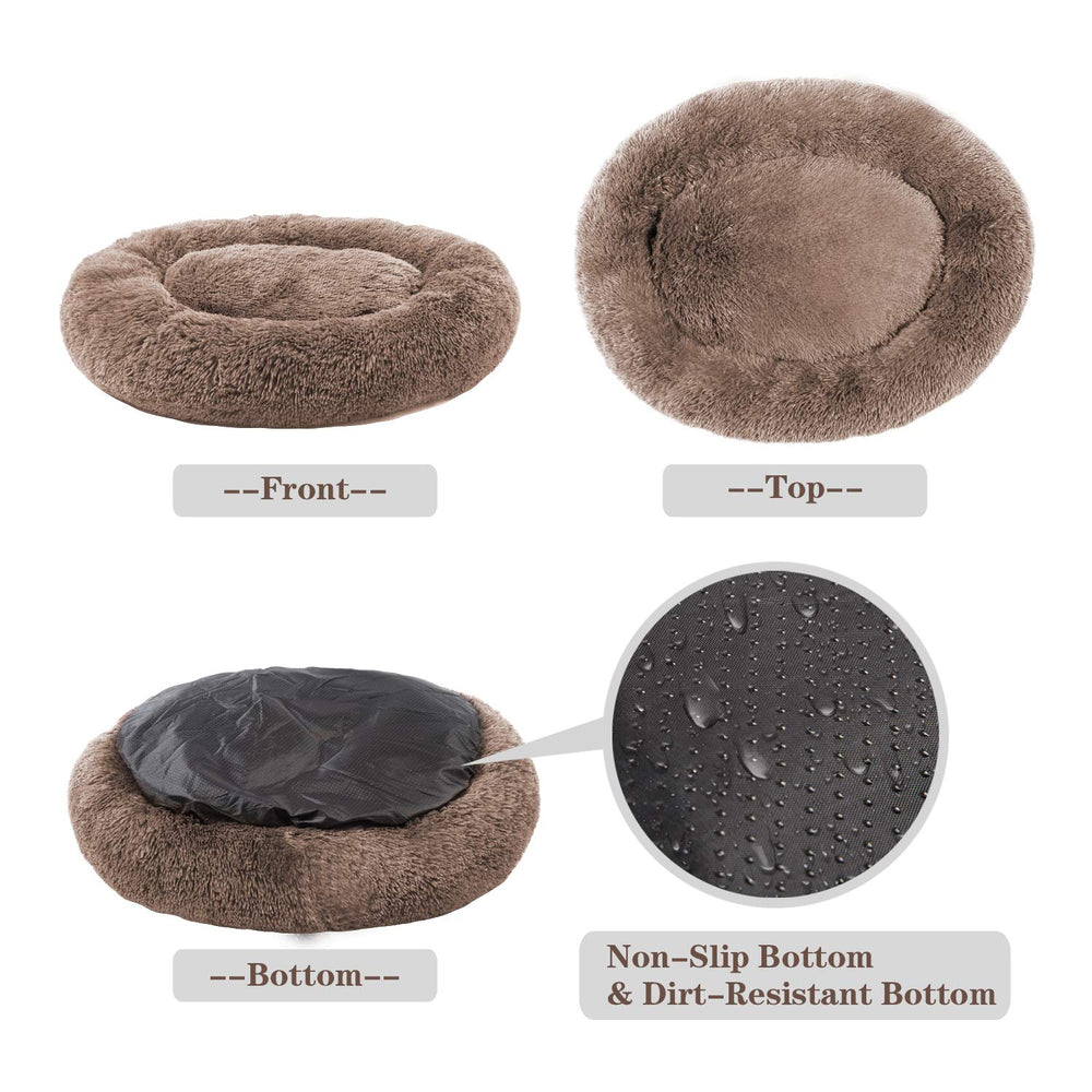 Cama para perro calmante, bordes elevados que abrazan y acunan