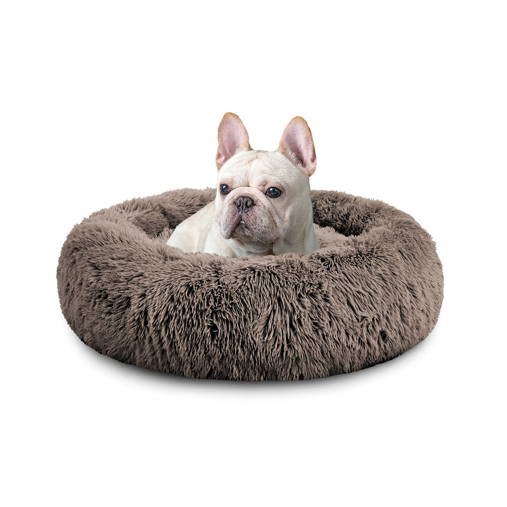 Cama MFOX calma para perros, vista frontal, descanso envolvente y cómodo.