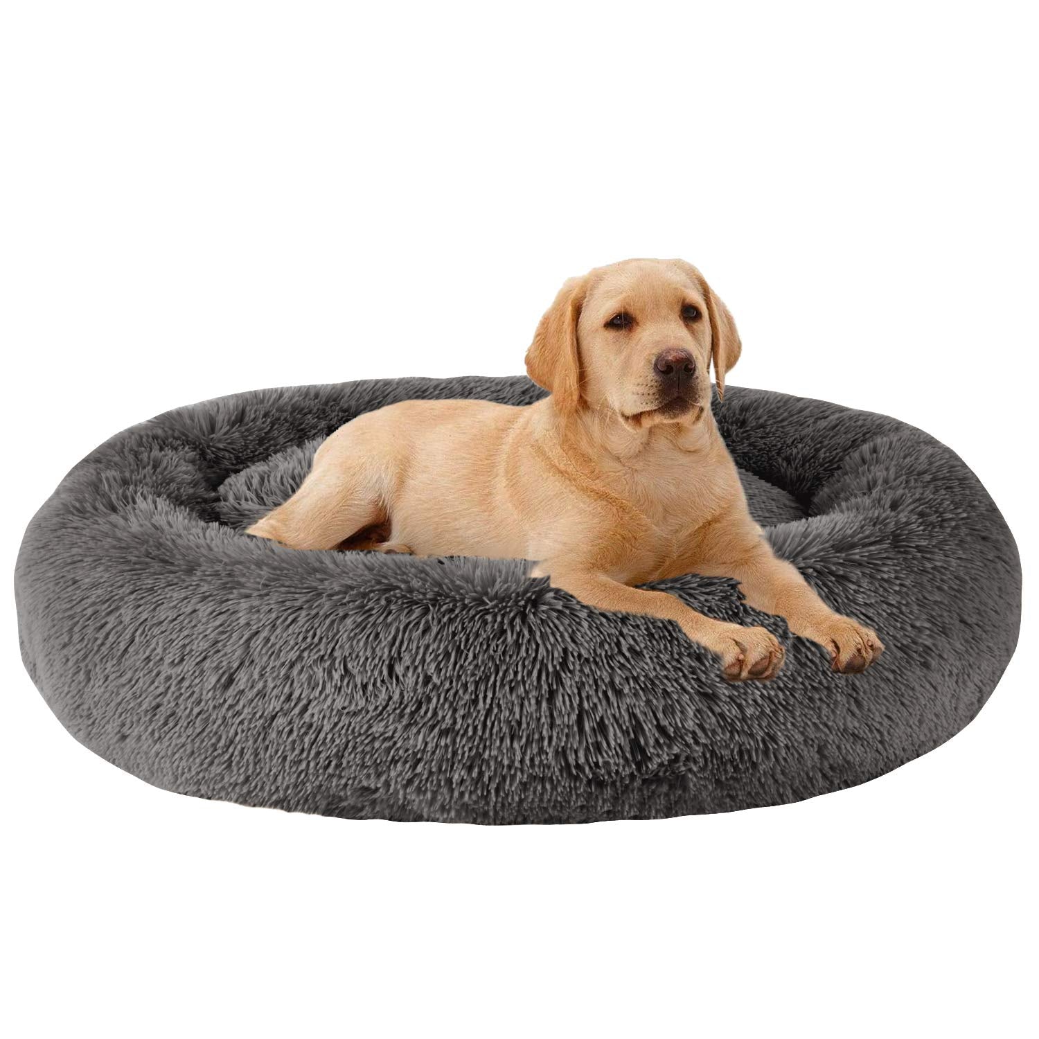Cama para perro calmante con pelo falso general para confort