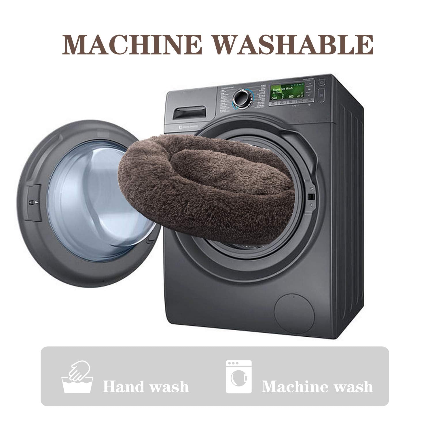 Lavado a máquina de la cama MFOX Calming, limpieza rápida.