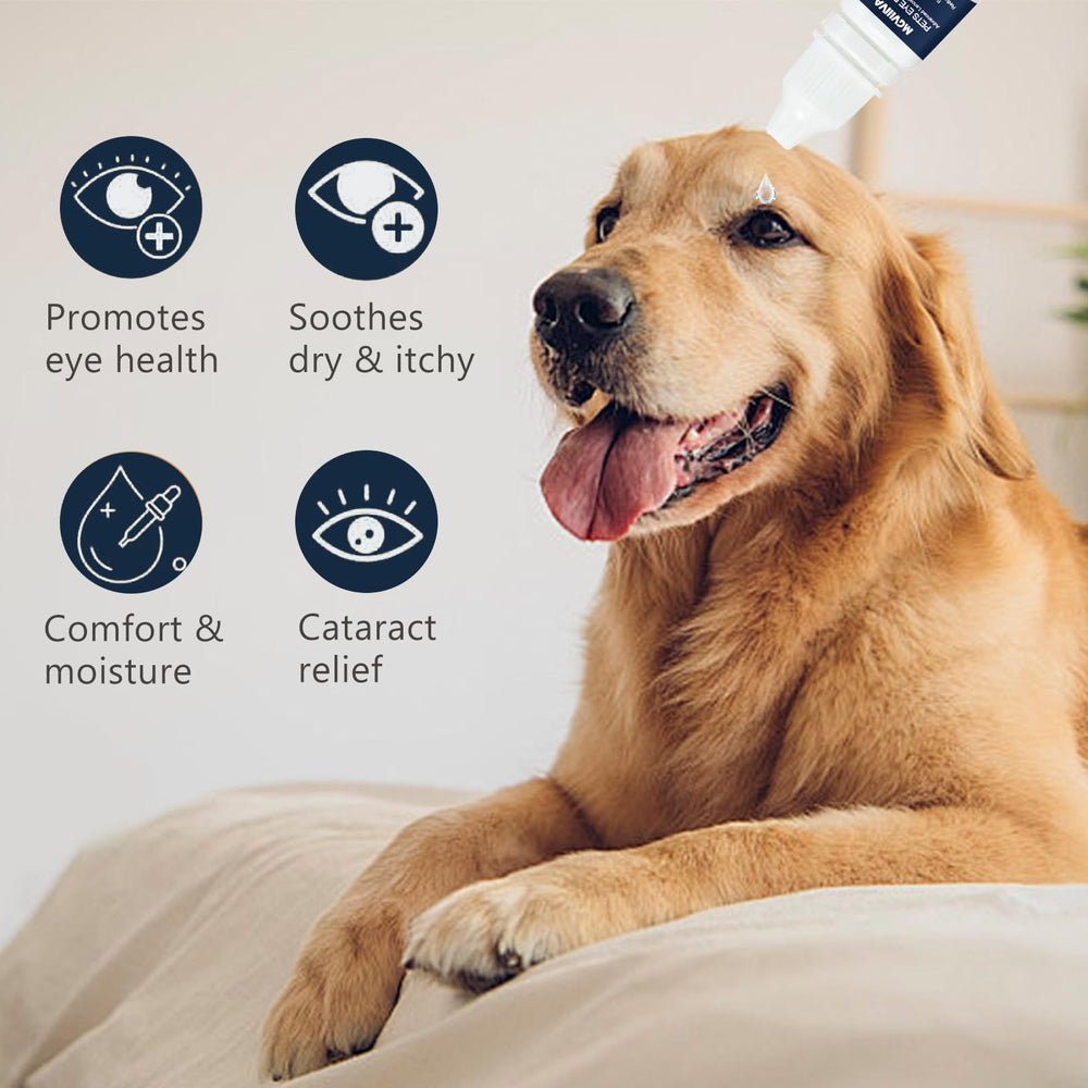 Aprobadas por veterinarios para manejo general de ojos en mascotas.