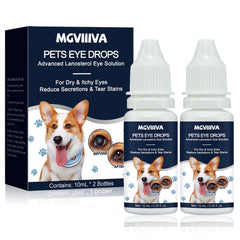 Gotas Mgviiiva para perros en botella, cuidado ocular suave para comodidad diaria.
