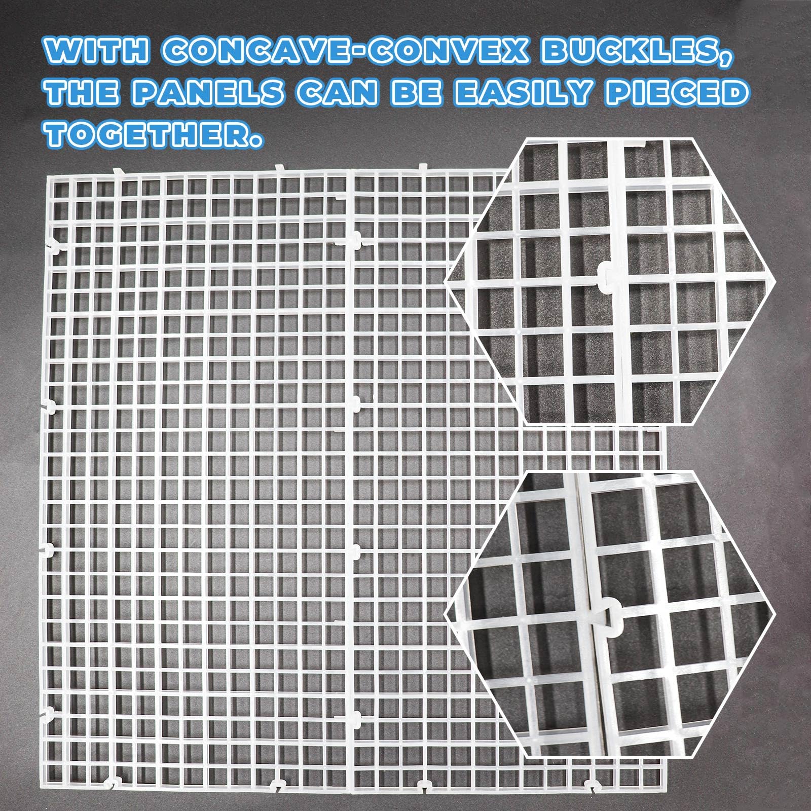 MHLLGN tapa con diseño rejilla mantiene visibilidad y ventilación.