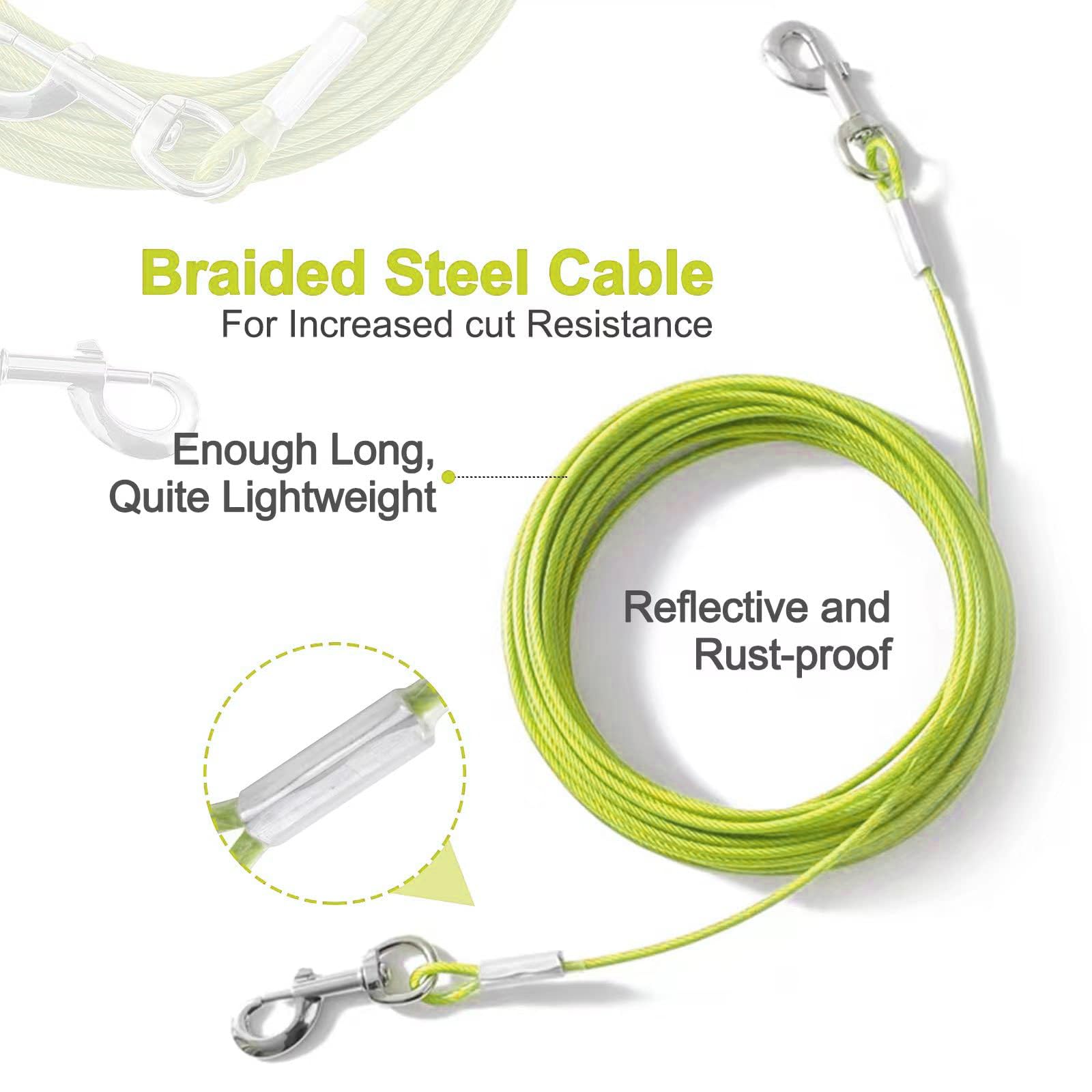 Mi Metty cable de veinte pies, libertad controlada para exteriores.