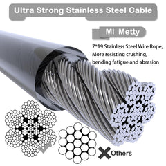 Mi Metty cable de acero con recubrimiento PVC anti-óxido para exterior