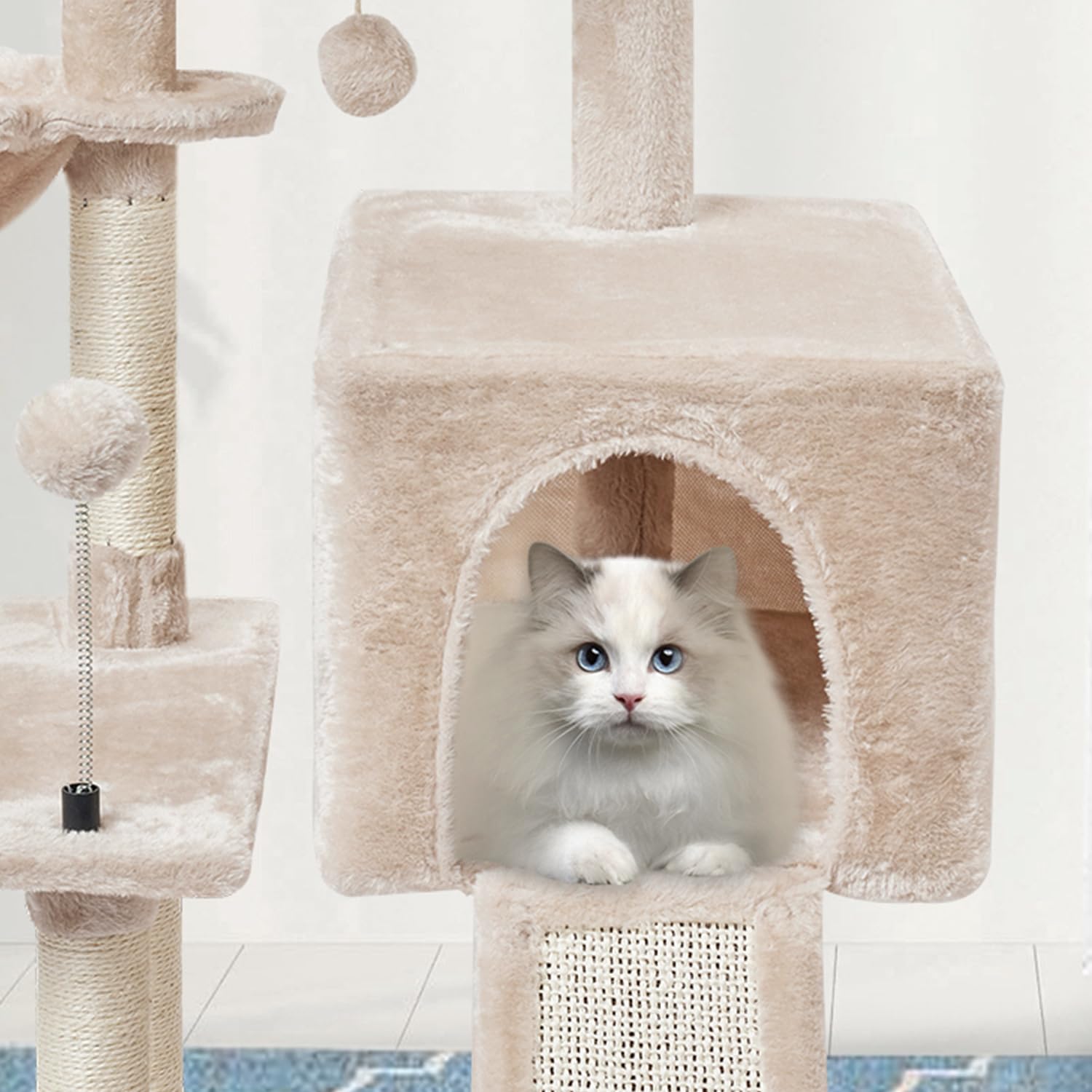 MIAO PAW plataforma-salto, área de juego segura para el felino.