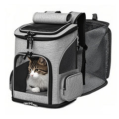 Miaoaws Mochila Gato Expansible: paneles laterales para más espacio cómodo